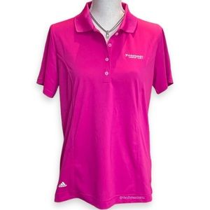 🫶 Adidas Women’s Pure Motion Pink Golf Polo Shirt ~ Size Large